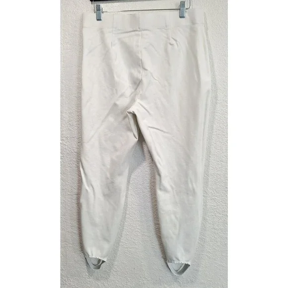 Boston Proper Women White Stirrup Tapered High Waist Pants Size Large - Picture 3 of 7